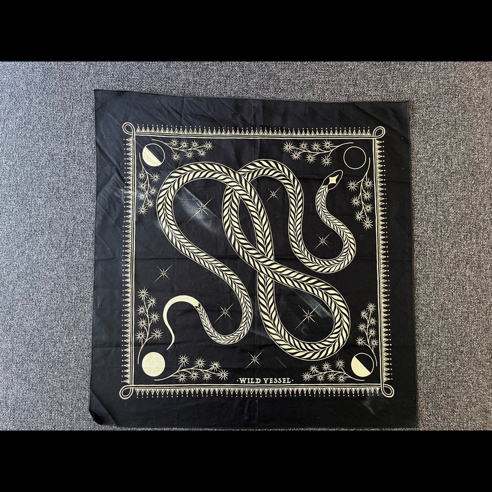 •Wild Vessel Serpent Bandana or Tarot Cloth•